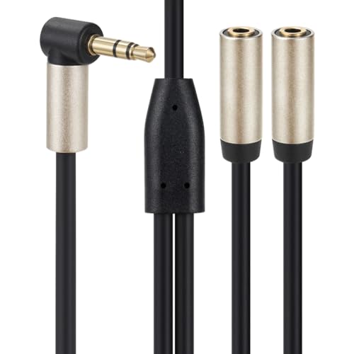 XITEA Kopfhörer-Splitter, 3,5 mm, Kopfhörer-Splitter, 2 Buchsen auf 1 Stecker, doppelter Kopfhörer-Adapter für Handy, Tablet, Laptop von XITEA