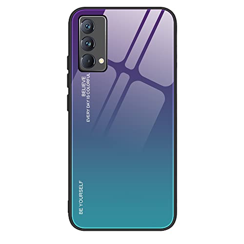 XITEN Gradient HandyHülle für Realme GT Master Edition Hülle, TPU Rahmen Schutzhülle aus Glas Hard Back Case Cover, 3 von XITEN