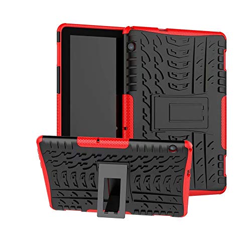 XITODA Armor Style Hybrid PC + TPU Tablet Schutzhülle mit Ständer für Huawei MediaPad T5 10 10,1 Zoll 2018 rot von XITODA