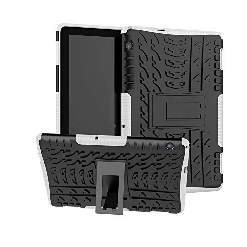 XITODA Armor Style Hybrid PC + TPU Tablet Schutzhülle mit Ständer für Huawei MediaPad T5 10 10,1 Zoll 2018 weiß von XITODA
