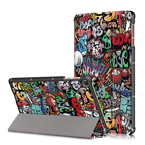 XITODA Hülle Kompatibel mit Huawei MatePad T10 AGR-L09 AGR-W09 9.7''/MatePad T10S AGS3-L09 AGS3-W09 10.1'',PU Leder Stand Schutzhülle für Huawei MatePad T 10/ T 10S Case Cover,Graffiti von XITODA