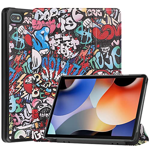 XITODA Hülle für Blackview Tab 7 Pro/Oscal Pad 10,Ultra Dünn PU Leder Schutzhülle mit Standfunktion für Blackview TAB 7 Pro/OSCAL Pad 10 10,1 Zoll Tablet,Graffiti von XITODA
