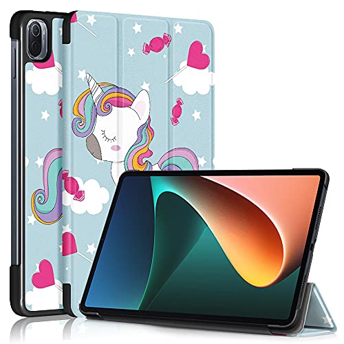 XITODA Hülle für Xiaomi Mi Pad 5/Mi Pad 5 Pro 2021,PU Leder Flip Case Cover Stand Schutzhülle für Xiaomi Pad 5 / Xiaomi Pad 5 Pro 11'' Zoll Tablet,Einhorn von XITODA