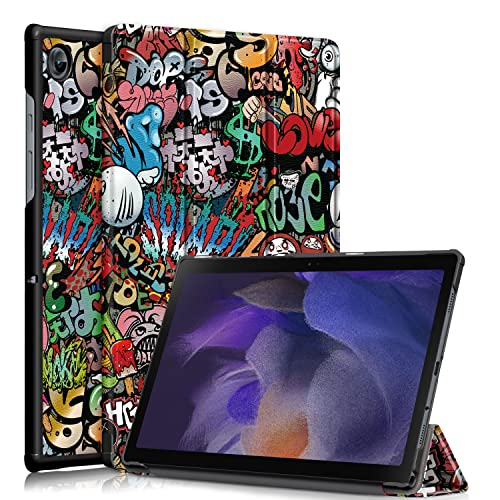 XITODA Hülle kompatibel mit Samsung Galaxy Tab A8 10.5'' 2021,PU Leder Flip Case Cover Stand Schutzhülle für Samsung Galaxy Tab A8 10,5 Zoll 2021(SM-X200/X205/X207) Tablet,Graffiti von XITODA