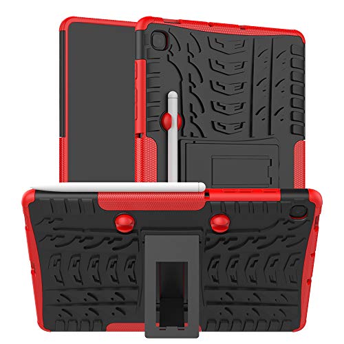 XITODA Schutzhülle für Samsung Galaxy Tab S6 Lite, Hybrid PC + TPU Schutzhülle mit sicherem S Stifthalter/Ständer für Samsung Galaxy Tab S6 Lite 10.4 Zoll Tablet 2020 Cover Schutz (Rot) von XITODA