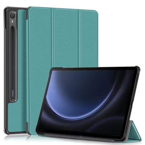 XITODA Schutzhülle für Samsung Galaxy Tab S9 FE / S9 2023, Klapphülle aus Leder, mit Standfunktion, Schutzhülle für Samsung Galaxy Tab S9 FE 10,9 Zoll/S9 11 Zoll Tablet, Dunkelgrün von XITODA