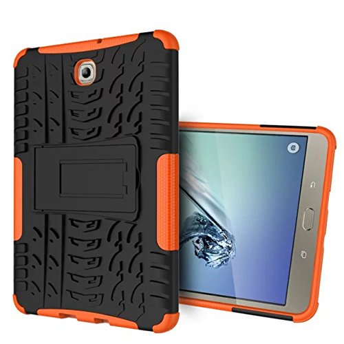 XITODA Tablet-Hülle für Galaxy Tab S2 20,3 cm (8 Zoll), Armour Tough-Stil, Hybrid-Dual-Layer Armor Harthülle mit Ständer, Rückseitenabdeckung für Samsung Galaxy Tab S2 20,3 cm (8 Zoll) SM-T710 T715 T713 T719 Tablet orange von XITODA