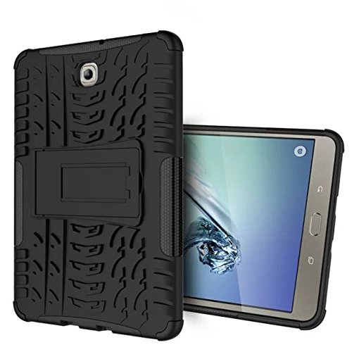 XITODA Tablet-Hülle für Galaxy Tab S2 20,3 cm (8 Zoll), Armour Tough-Stil, Hybrid-Dual-Layer Armor Harthülle mit Ständer, Rückseitenabdeckung für Samsung Galaxy Tab S2 20,3 cm (8 Zoll) SM-T710 T715 T713 T719 Tablet Schwarz von XITODA