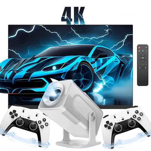 HCS350 Pro Projektor und Spiel, 64 G, Retro-4K-Smart-Spiel-Projektor, 1280 x 1080 P, integrierte 10.000 Spiele, tragbares Videospiel mit 2 kabellosen Controllern, 5 G WiFi, Bluetooth, HDMI, Android HCS350 Pro Projektor und Spiel, 64 G, Retro-4K-Smart-Spiel-Projektor, 1280 x 1080 P, integrierte 10.000 Spiele, tragbares Videospiel mit 2 kabellosen Controllern, 5 G WiFi, Bluetooth, HDMI, Android von XIXIMENG