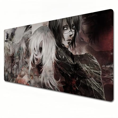 XIXIWLDIAN Signalis Mauspad, XXL, schwarz-weiß, großes Gaming-Mauspad, 900 x 400 cm, geeignet für Tastatur-Pads und Schreibtischunterlagen für das Heimbüro (XXL) von XIXIWLDIAN