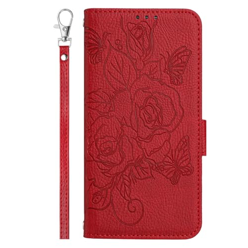 XIYonh Hülle Kompatibel mit Huawei P Smart 2018 / Honor 9 Lite Handyhülle mit Kartenfach Ständer Brieftasche PU Ledertasche TPU innen Schale Flip Schutzhülle für Huawei P Smart 2018, Rot XIYonh Hülle Kompatibel mit Huawei P Smart 2018 / Honor 9 Lite Handyhülle mit Kartenfach Ständer Brieftasche PU Ledertasche TPU innen Schale Flip Schutzhülle für Huawei P Smart 2018, Rot von XIYonh