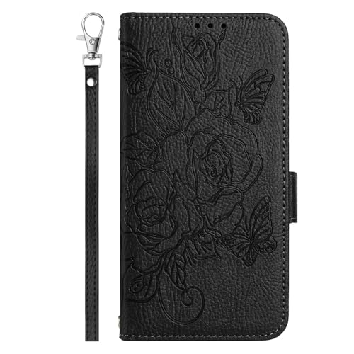 XIYonh Hülle Kompatibel mit Nokia HMD Pulse Pro Handyhülle mit Kartenfach Geld Slot Ständer Brieftasche PU Ledertasche TPU innen Schale Flip Schutzhülle für Nokia HMD Pulse Pro, Schwarz von XIYonh