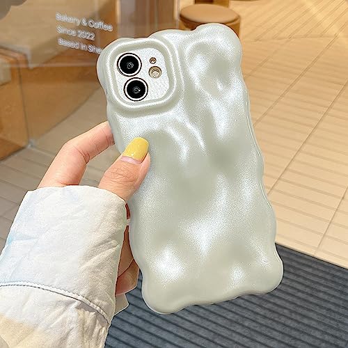 XIZYO Glitzer Hülle für iPhone 12, Niedliche Einfarbig Lockige Wellenform Weiche TPU Stoßstange Handyhülle, für Mädchen Frauen Aesthetic Design Silikon Schlanke Bling Stoßfest Schutzhülle, Weiß XIZYO Glitzer Hülle für iPhone 12, Niedliche Einfarbig Lockige Wellenform Weiche TPU Stoßstange Handyhülle, für Mädchen Frauen Aesthetic Design Silikon Schlanke Bling Stoßfest Schutzhülle, Weiß von XIZYO