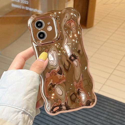 XIZYO Hülle für iPhone 11 6,1 Zoll, Niedliche Einfarbig Lockige Wellenform Weiche TPU Stoßstange Handyhülle, für Mädchen Frauen Aesthetic Design Silikon Schlanke Stoßfest Schutzhülle, Gold XIZYO Hülle für iPhone 11 6,1 Zoll, Niedliche Einfarbig Lockige Wellenform Weiche TPU Stoßstange Handyhülle, für Mädchen Frauen Aesthetic Design Silikon Schlanke Stoßfest Schutzhülle, Gold von XIZYO