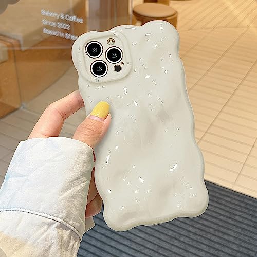 XIZYO Hülle für iPhone 15 Pro Max, Niedliche Einfarbig Lockige Wellenform Weiche TPU Stoßstange Handyhülle, für Mädchen Frauen Aesthetic Design Silikon Schlanke Stoßfest Schutzhülle, Weiß XIZYO Hülle für iPhone 15 Pro Max, Niedliche Einfarbig Lockige Wellenform Weiche TPU Stoßstange Handyhülle, für Mädchen Frauen Aesthetic Design Silikon Schlanke Stoßfest Schutzhülle, Weiß von XIZYO