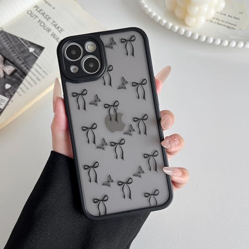 XIZYO Schutzhülle für iPhone 13, mit Schleife und Fliege, niedliches Design, ästhetisches Muster, schmal, TPU, stoßfest, Schutzhülle für iPhone 13, 15,5 cm, Schmetterlingsband/Schwarz XIZYO Schutzhülle für iPhone 13, mit Schleife und Fliege, niedliches Design, ästhetisches Muster, schmal, TPU, stoßfest, Schutzhülle für iPhone 13, 15,5 cm, Schmetterlingsband/Schwarz von XIZYO