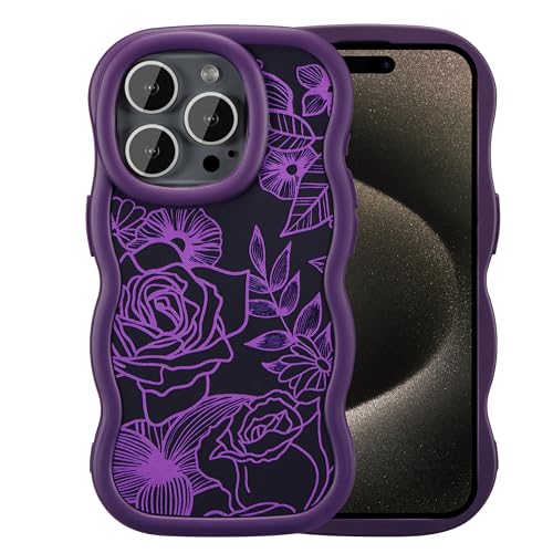 XIZYO Hülle für iPhone 14 Pro Max, Niedlich Rose Blume Floral Muster Lockige Gewelltes Rahmen Matt Ästhetische Handyhülle, für Mädchen Frauen Wellen Luxus Schlanke Stoßfest Schutzhülle, Lila XIZYO Hülle für iPhone 14 Pro Max, Niedlich Rose Blume Floral Muster Lockige Gewelltes Rahmen Matt Ästhetische Handyhülle, für Mädchen Frauen Wellen Luxus Schlanke Stoßfest Schutzhülle, Lila von XIZYO