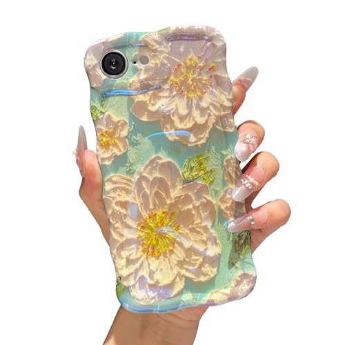 XIZYO Schutzhülle für iPhone 16e, buntes Retro-Ölgemälde, Blume, niedliches Blumenmuster, ästhetisch, gelockt, Wellenrahmen, Laser, glänzend, reflektierend, exquisit, stilvolle Schutzhülle, für Damen XIZYO Schutzhülle für iPhone 16e, buntes Retro-Ölgemälde, Blume, niedliches Blumenmuster, ästhetisch, gelockt, Wellenrahmen, Laser, glänzend, reflektierend, exquisit, stilvolle Schutzhülle, für Damen von XIZYO