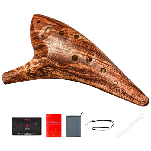 12 Loch Ocarina Instrument | Ocarina 12 Loch Ergonomische Holzkorn -ABS -Harzinstrument mit Anweisungen Leicht, schockdestellem tragbarem Musical 12 Loch Ocarina Instrument | Ocarina 12 Loch Ergonomische Holzkorn -ABS -Harzinstrument mit Anweisungen Leicht, schockdestellem tragbarem Musical von XJKLBYQ