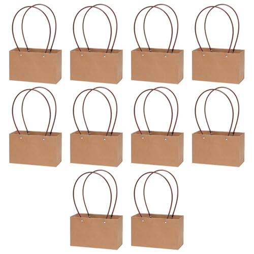 Kraftpapier Blumen Geschenktüten, Blumenstraußhalter, 10 PCS-Blumenstraußbeutel mit Griff, Mehrnutzungsstrauß Geschenk für Thanksgiving-Geburtstag Hochzeitsfeier Gefälligkeiten Kraftpapier Blumen Geschenktüten, Blumenstraußhalter, 10 PCS-Blumenstraußbeutel mit Griff, Mehrnutzungsstrauß Geschenk für Thanksgiving-Geburtstag Hochzeitsfeier Gefälligkeiten von XJKLBYQ