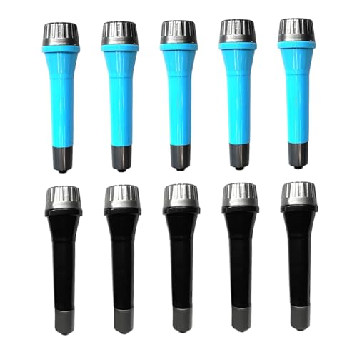 Prop -Mikrofon, 10pcs Kindermikrofon, simuliertes drahtloses Plastik -Fake -Spielzeug für Geburtstagsfeiern, tun Spiele Kostüm -Requisite, Black + Blue Prop -Mikrofon, 10pcs Kindermikrofon, simuliertes drahtloses Plastik -Fake -Spielzeug für Geburtstagsfeiern, tun Spiele Kostüm -Requisite, Black + Blue von XJKLBYQ