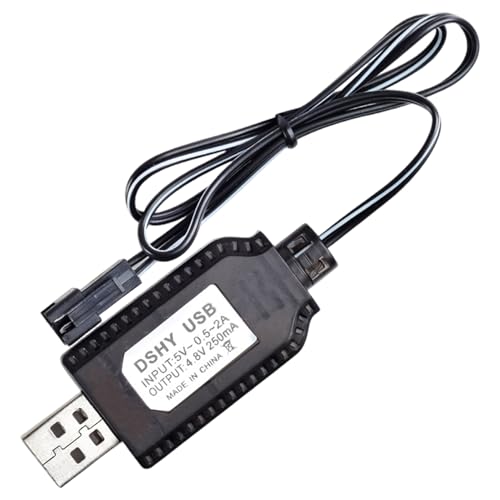 USB-Kabel, RC-Akku-Ladegeräte USB 4, 8 V RC-Autoladegeräte mit Indikatorleuchtenersatz Mehrzweckladungskabel für Fernbedienungsspielzeug, Schwarz USB-Kabel, RC-Akku-Ladegeräte USB 4, 8 V RC-Autoladegeräte mit Indikatorleuchtenersatz Mehrzweckladungskabel für Fernbedienungsspielzeug, Schwarz von XJKLBYQ