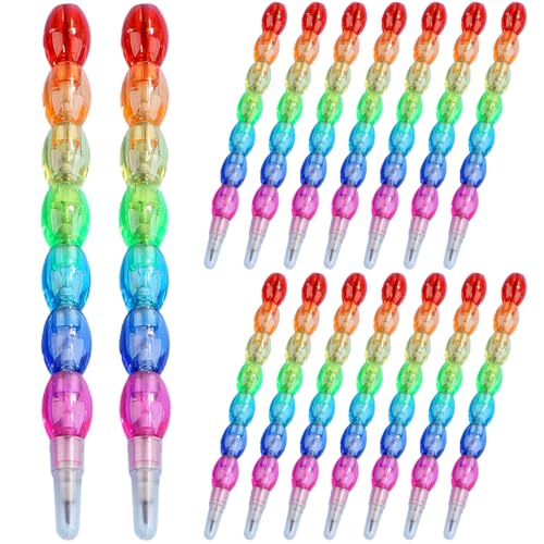 XJKLBYQ Stapelbare Stifte für Kinder, 16pcs Plastik-Kürbis-Formbleistifte, 7-in-1-Kinderstapelpunkt, farbige Party-Gefälligkeiten für Geburtstagsfeier liefert Goodie Bag Füllstoff XJKLBYQ Stapelbare Stifte für Kinder, 16pcs Plastik-Kürbis-Formbleistifte, 7-in-1-Kinderstapelpunkt, farbige Party-Gefälligkeiten für Geburtstagsfeier liefert Goodie Bag Füllstoff von XJKLBYQ