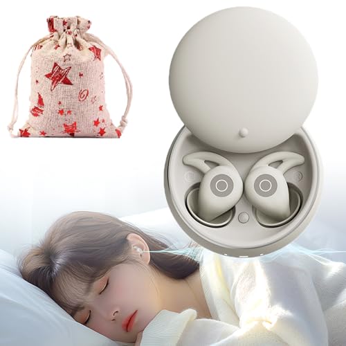 XJQ Novonell Snooze Pods Pro, Novonell Sleep Pods SchlafkopfhöRer, Snoozepods Pro Mit ANC, KopfhöRer FüR SeitenschläFer, Mini Bluetooth Sleepbuds (Grau) von XJQ