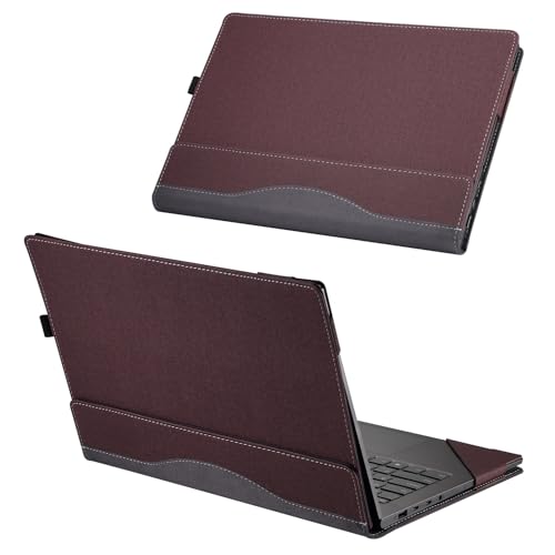 XJchen Laptop-Hülle kompatibel mit Dell Inspiron 15 3511 3515 3520 3525 Vostro 15 3515, abnehmbare Tasche mit Stifthalter, Weinrot von XJchen