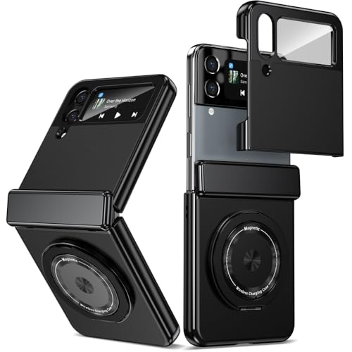 XKchatpt Magnetische Faltbare Handyhülle für Samsung Galaxy Z Flip 3,Kickstand 360° drehbarer Ständer,Aluminiumlegierungshülle mit Scharnierschutz&Front Screen Protector für Z Flip 3 (Schwarz) XKchatpt Magnetische Faltbare Handyhülle für Samsung Galaxy Z Flip 3,Kickstand 360° drehbarer Ständer,Aluminiumlegierungshülle mit Scharnierschutz&Front Screen Protector für Z Flip 3 (Schwarz) von XKchatpt