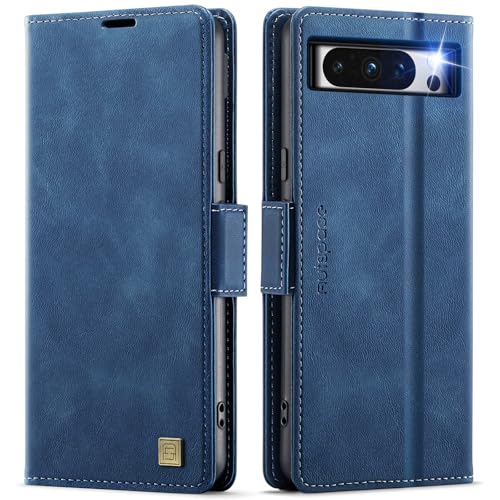 XKchatpt Wallet Case für Google Pixel 8 Pro Case,PU Leder Cover Case mit [RFID Blocking][3 Kartenhalter] Stoßfeste Schutzhülle für Google Pixel 8 Pro (Blau) von XKchatpt