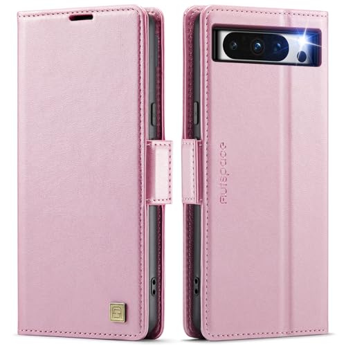 XKchatpt Wallet Case für Google Pixel 8 Pro Case,PU Leder Cover Case mit [RFID Blocking][3 Kartenhalter] Stoßfeste Schutzhülle für Google Pixel 8 Pro (Rotgold) von XKchatpt