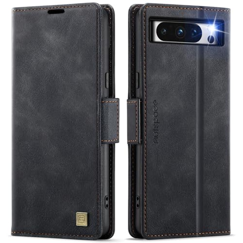 XKchatpt Wallet Case für Google Pixel 8 Pro Case,PU Leder Cover Case mit [RFID Blocking][3 Kartenhalter] Stoßfeste Schutzhülle für Google Pixel 8 Pro (Schwarz) von XKchatpt