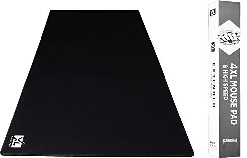 4XL Oversized Huge Mouse Pads (60'' x 30'') - Extra Large Gaming Mousepad for Full Desk - Super Thick Nonslip Rubber Base and Waterproof Desktop Keyboard Extended Mouse Mat (Black, 4XL) von XL Mouse Pad
