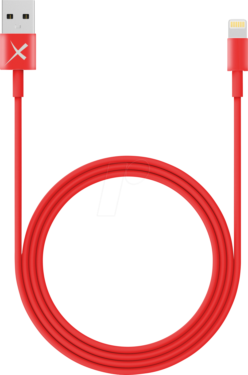 XLAYER 214089 - Sync- & Ladekabel, USB-A -> Lightning, 1,0 m, rot von XLAYER