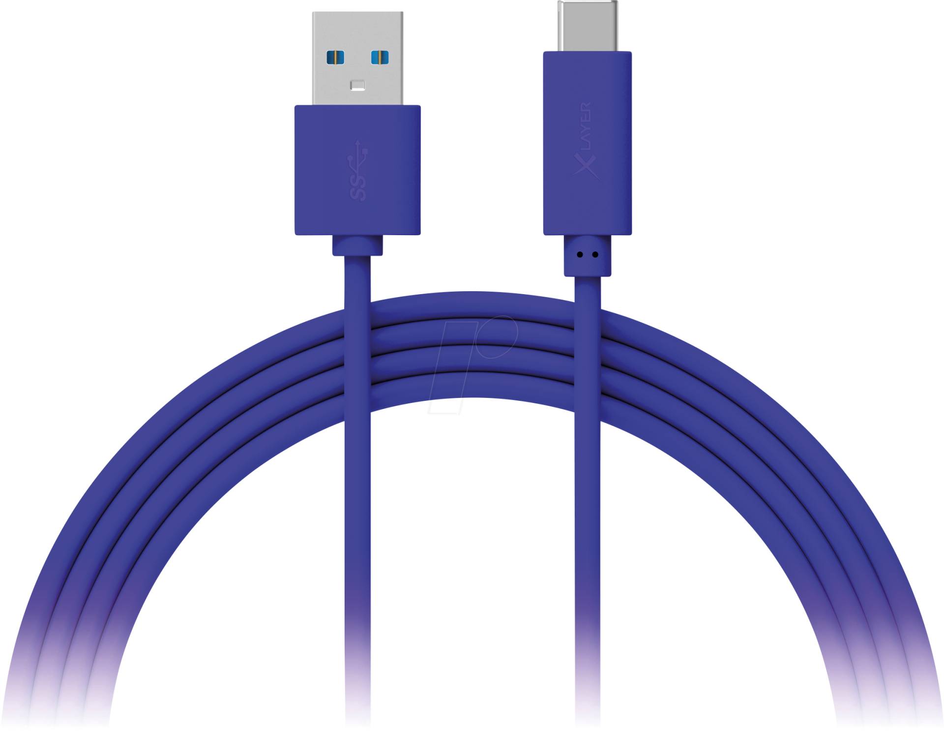 XLAYER 214347 - Sync- & Ladekabel, USB-A -> USB-C, 1,0 m, blau von XLAYER