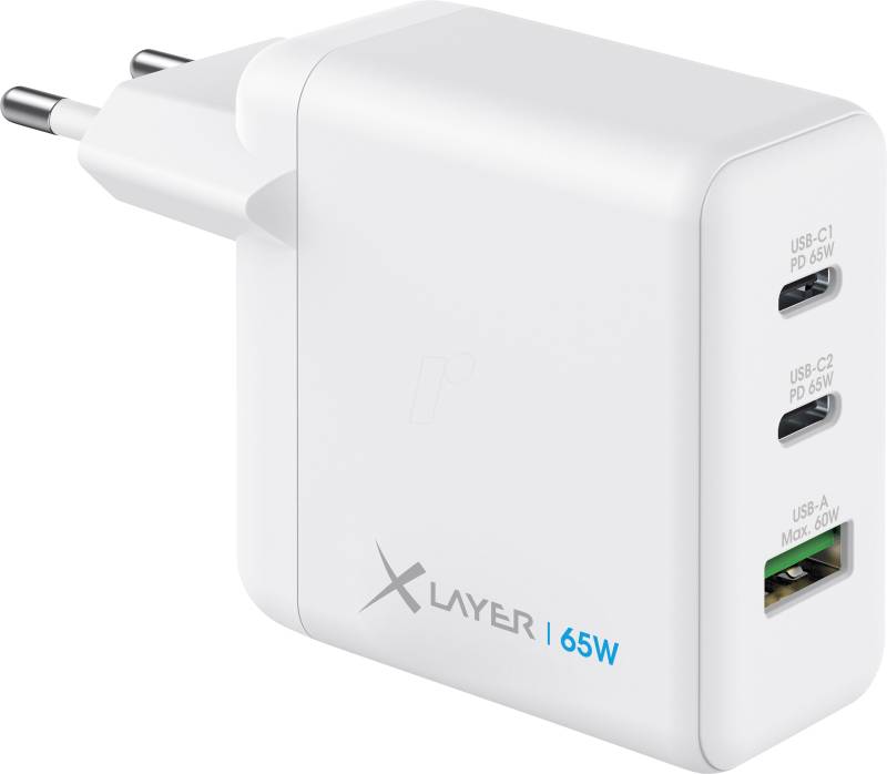 XLAYER 219587 - USB-Ladegerät QC 4.0, PD, GaN, 65 W von XLAYER