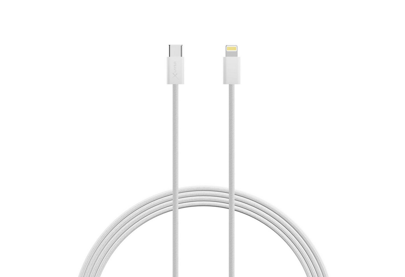 XLAYER Feingewebtes Apple Kabel USB-C auf Lightning 2 Meter Smartphone-Kabel, USB-C I Lightning, USB-C I Lightning (200.00 cm) von XLAYER