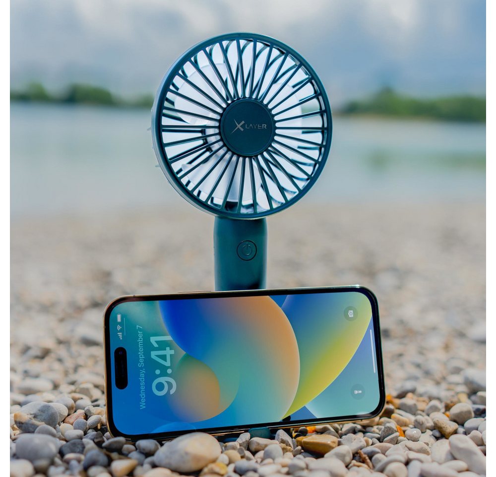 XLAYER Handyhalter mit Ventilator 1.200 mAh mit Dock Grün Handy-Halterung XLAYER Handyhalter mit Ventilator 1.200 mAh mit Dock Grün Handy-Halterung von XLAYER