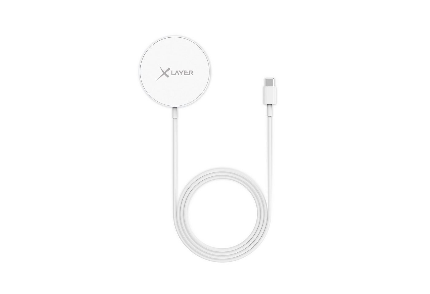 XLAYER Ladegerät MagFix Pro Magsafe Wireless Charging Pad kompatibel 15W Weiß Wireless Charger von XLAYER