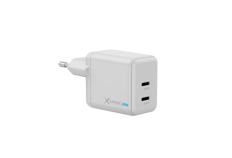 XLAYER Ladegerät Universal 45W Powercharger USB Typ C & USB Typ C Netzteil Smartphone-Ladegerät von XLAYER