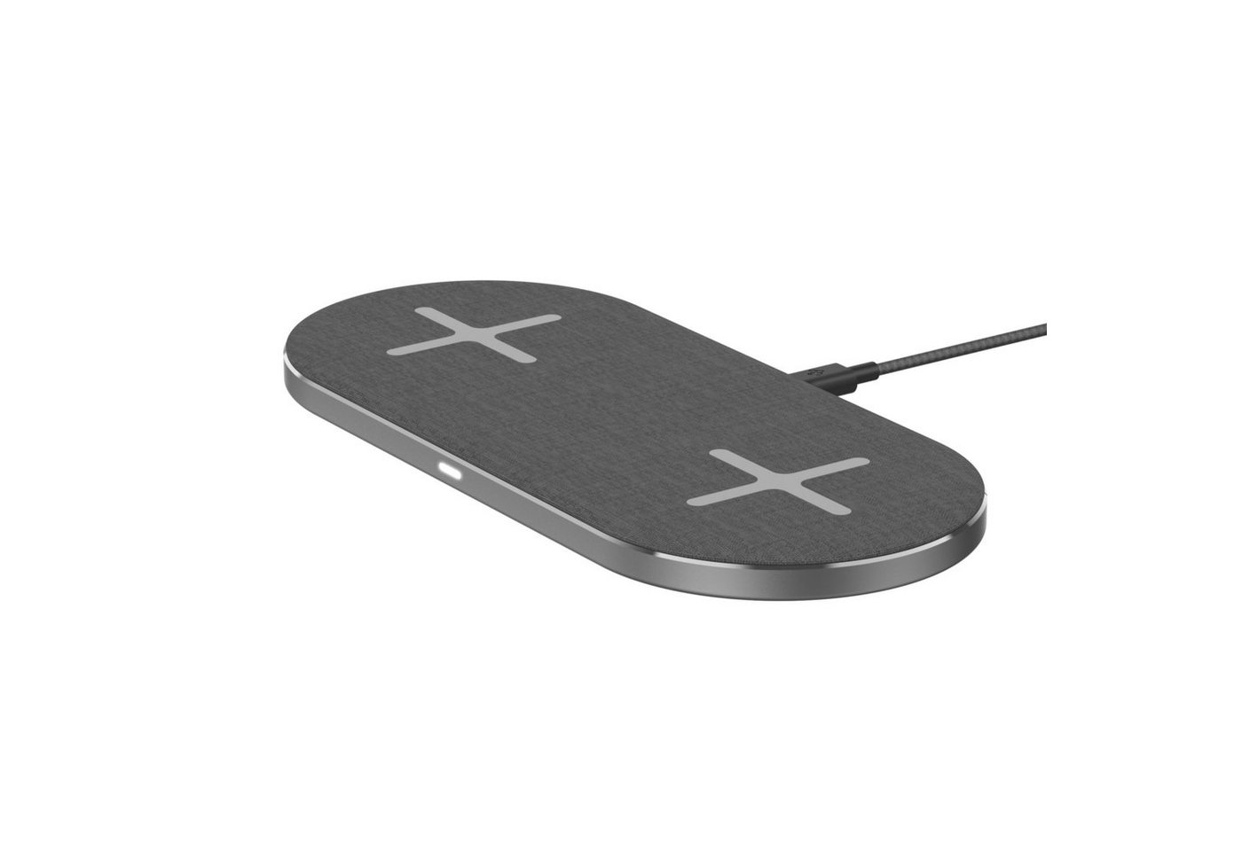 XLAYER Ladegerät Wireless Pad 10W Double Qi-zertifiziert Space Grey Wireless Charger von XLAYER