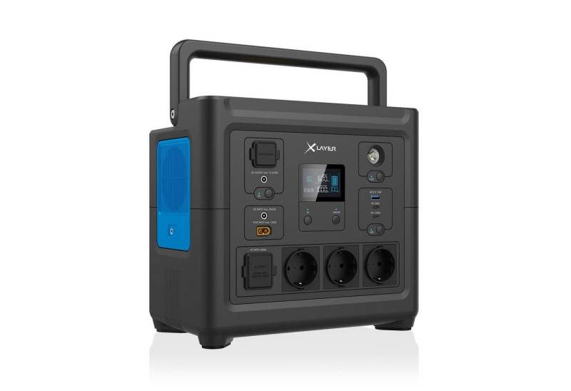 XLAYER Powerstation 1000W/835Wh tragbar Stromgenerator Mobil Stromversorgung Powerstation LiFePO4 von XLAYER