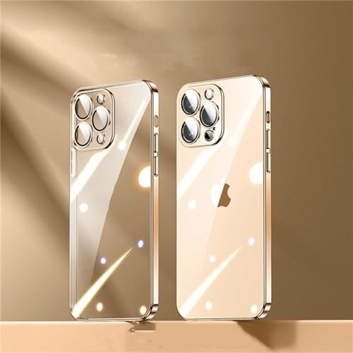 XLCZMYL Luxuriöse Schutzhülle für iPhone 11, 12, 13, 14, 15 Pro Max Plus, Mini, XS, XR, X, 8, 7, SE 2020, Silikon, goldfarben, für iPhone X XLCZMYL Luxuriöse Schutzhülle für iPhone 11, 12, 13, 14, 15 Pro Max Plus, Mini, XS, XR, X, 8, 7, SE 2020, Silikon, goldfarben, für iPhone X von XLCZMYL