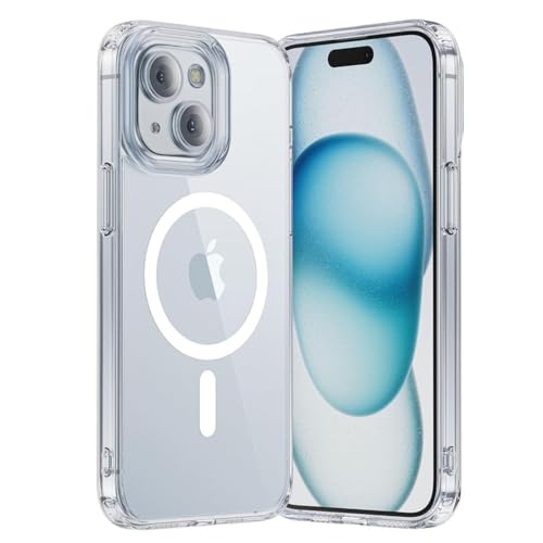 XLCZMYL Magnetische transparente Schutzhülle für iPhone 16, 15, 14, 13, 11, 12 Pro Max Plus, transparente Hülle, kabelloses Laden, transparent, für iPhone 14 XLCZMYL Magnetische transparente Schutzhülle für iPhone 16, 15, 14, 13, 11, 12 Pro Max Plus, transparente Hülle, kabelloses Laden, transparent, für iPhone 14 von XLCZMYL