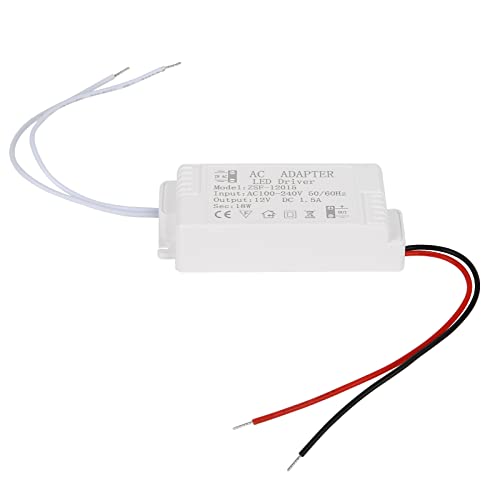 LED Transformator 12V 18W LED Trafo 230V auf 12V LED-Treiber Netzteil,kein LED-Flimmern,für MR16 GU5.3 MR11 G4 Glühbirnen en LED Strip (18W) von XLSBZ