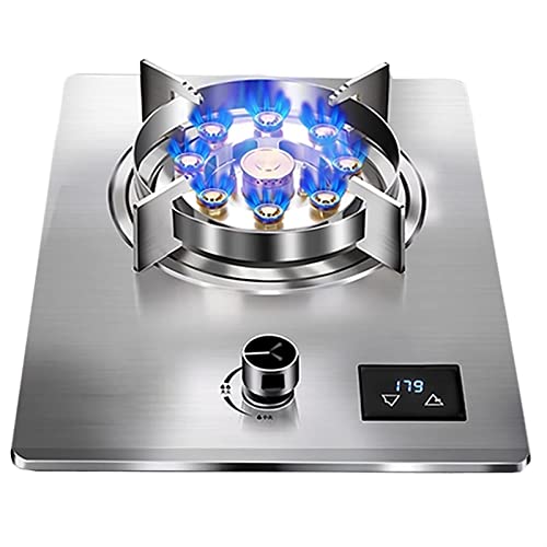 XLTFUC Gaskocher, 7,2 KW, 9 Hohlräume, Timing, Hohe Flamme, Topfständer Aus Gehärtetem Glas, Gusseisen, Unabhängiger Herd, Camping Im Freien (Size : NG) von XLTFUC