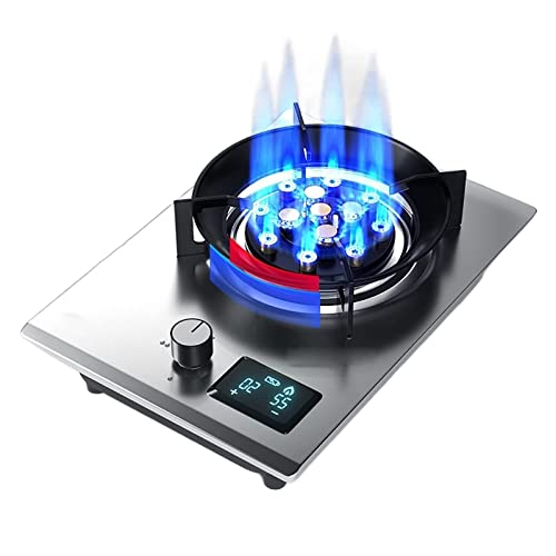 Gaskocher, 8,0 KW, 13 Hohlräume, Timing, Hohe Flamme, Topfständer Aus Gehärtetem Glas, Gusseisen, Unabhängiger Herd, Camping Im Freien (Size : LPG) von XLTFUC
