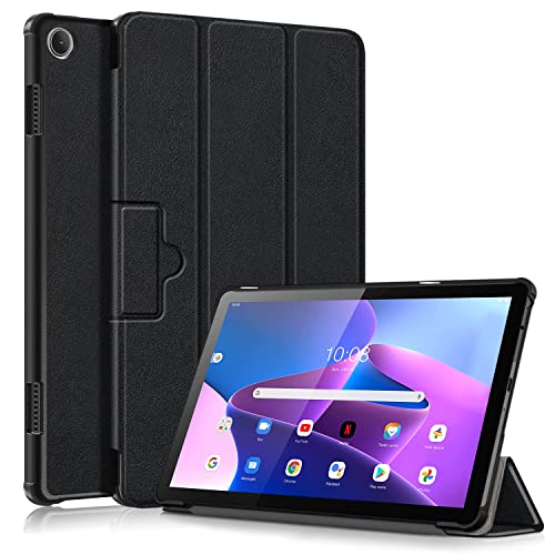 XLTTONG Hülle Für Lenovo Tab M10 3nd Gen 10.1 Zoll 2022 Release Slim Lightweight Smart Schutzhülle, Mit Auto Sleep/Wake Funktion Tri-fold Stand. Identifizieren Tablet Modell Tb-328fu/xu (Schwarz) von XLTTONG