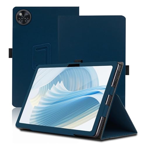 XLTTONG Schutzhülle für Doogee U11 Pro 27,9 cm (11 Zoll), vollständige Abdeckung, PU-Leder, klappbarer Ständer mit Handschlaufe, Dunkelblau von XLTTONG